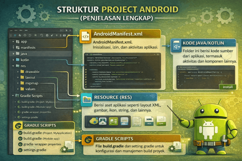 Struktur project Android yang lengkap